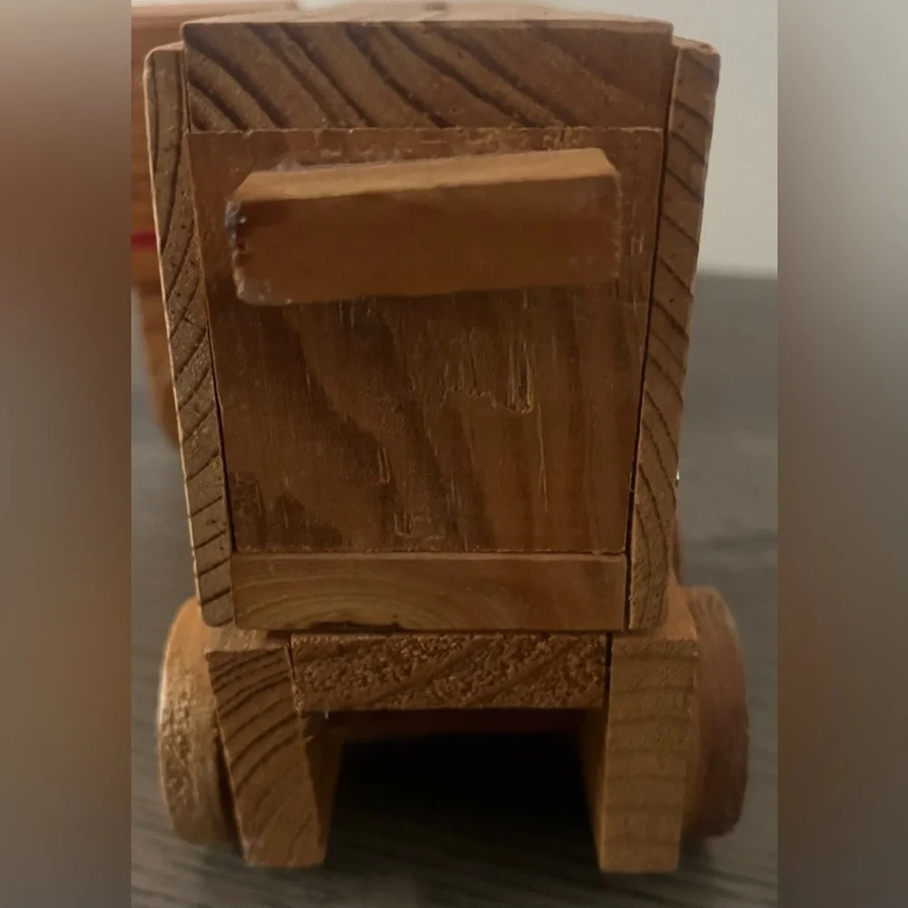Vintage coca cola wooden truck piggy bank